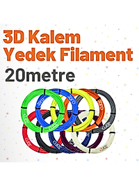 3D Kalem Yedek Filament Seti 10 Renk PLA