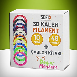 3D Kalem Filament + Doğa & Manzara Şablon Set